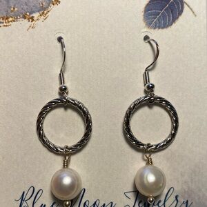 Silver and Pearl Earrings